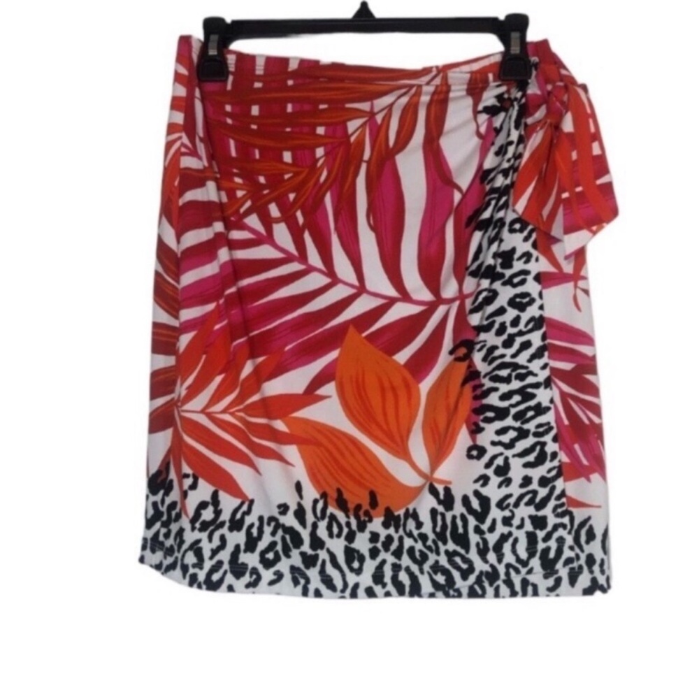 cache Women’s Sz Sm Vtg Floral Faux Wrap Miniskirt With Lining Made in the USA